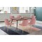 Armen Living Messina Pink Velvet 7 Piece Rectangular Dining Set SETMSDIPNK7E - alternate 3